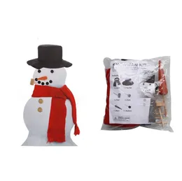 Ny trä imitation jul snögubbe klä upp uppsättning tillbehör familj snögubbe kit leksak gåvor sn1894