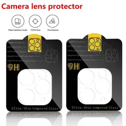Transparenter Kameraobjektiv-Displayschutz aus gehärtetem Glas für iPhone 14 11 12 13 Mini Pro Max mit Einzelhandelsverpackung