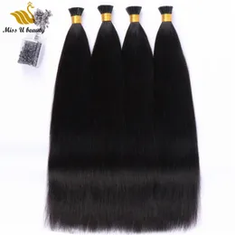 200gram Natural Color Silky Proste Przedłużanie Włosów Remy Humanhair Cuticle wyrównane 12-30inch 200/125 / 100strands