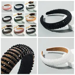 2020 11styles kadınlar için Kadın Kafa Bezel Saç Hoop Yapay elmas moda Headbands için Kristal Boncuklu Hairband Gökkuşağı Çiçek