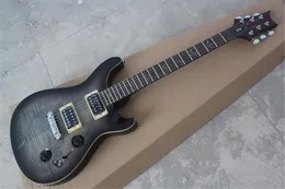 2020 Top Quality Big Wholesale hand made Birds Inlay Fingerboard Solid body 408 Charcoal gray electric guitar
