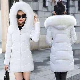 Fashion Winter Jacket Women Plus size 6XL Big Fur Hooded Thick Down Parkas Female Jacket Coat Slim Warm Winter Outwear 2020 New