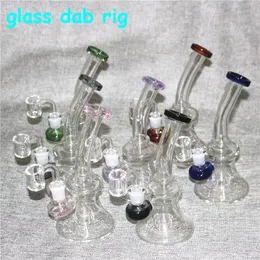 Hookahs 7.4 "Glass Bong Beaker Bongs Tubulação de água Petrócitos Pipes Bubbler com 4mm de quartzo Banger Nails