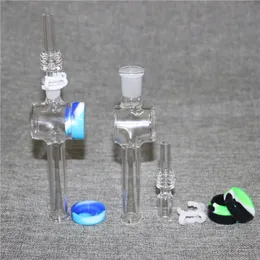 Fumo 10mm 14mm pipe per acqua in vetro nector due funzioni pipe con chiodo al quarzo Contenitore in silicone raccoglicenere