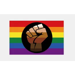 Rainbow Black Lives Live Flags, Niestandardowe Wiszące Krajowe 80% Krwawiący Druk Single Side, Reklama Wolność, Darmowa Wysyłka