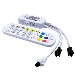 Edison2011 Ny pixel Adressbar Bluetooth RGB Musikkontroller 24 Key Pixel Controller för WS2811 2812 Pixel LED-strängljusmodul