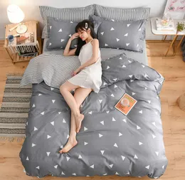 Klasik moda çift taraflı yararlı yatak sayfası seti basit stil yatak seti yorgan kapağı yastık kılıfı nevresim kapak seti