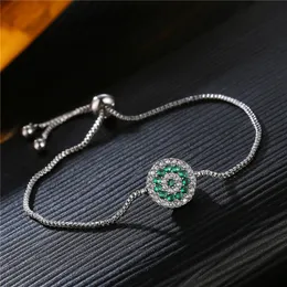 Bracelete de charme de pétala de flor de cristal Pull de diamante ajustável Bracelets de pulso para mulheres jóias de moda Will e Sandy