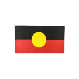 % 80 Bleed, Polyester 100D yapılmış% 100, ücretsiz kargo ile Avustralya Aborijin Bayrağı, Tüm Ülke Devlet Tek Katman, Çift taraflı baskı