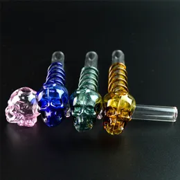 Skull Glass Oil Burner 5 Inch Pyrex Oil Burner Pipe Smoking Pipes Recycler Best Oil Burner Mini Hand Pipe SW28