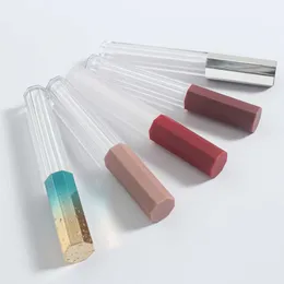 100pcs/lot Empty 5ml Lip Gloss Tubes octagonal Container Lip Wand Bottles DIY Empty Refillable Bottle tube