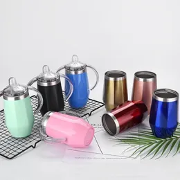 Baby flaskor diamantformade sippy koppar rostfritt stål vakuumisolerade mjölkflaskor dricker bar bilmuggar tazas para sorber