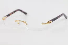 장식 판자 프레임 안경 남성 18K 골드 프레임 패션 무선 보라색 판자 안경 C 장식 안경 액세서리