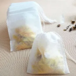 Puste Torby do herbaty Teabags String Heal Seal Filtr Filtr Teabag 5.5 x 7 cm do Herb Loose Tea LX2749