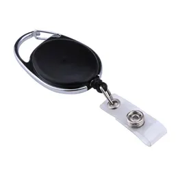 Retractable Pull Key Ring Chain Reel ID Lanyard Namn Tag Kort Badge Holder Reel Recoil Belt Key Clip Classic Keychain