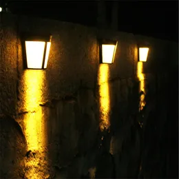 Luci di inondazione solari 6 LED Luce con grandangolo IP65 Lampada di alimentazione impermeabile Illuminazione da parete Lanterna per ponte Patio Cortile e vialetto