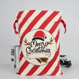 36 Styles Christmas Gift Bags Santa Claus Environmental protection beam Canvas Bag 50*70 cm Xmas custom elk candy Gift Handbags M132