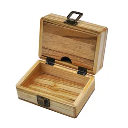 Wood Case Tobacco Cigarette Container Case 121*87*63 mm Wooden Rolling Case Dry Herb Tobacco Box Smoking Accessories