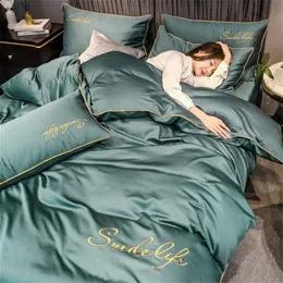 Высококачественные модные постельные принадлежности постельное белье простые стиль одеяло крышка плоский листовой постельное белье набор зимний король король, кровать