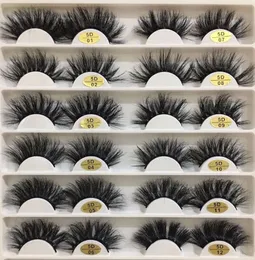 5D 25mm long dramatic 3D mink hair false eyelashes to make eyelash lengthening version by hand free shipping DHL