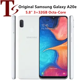 Refurbished Original Samsung Galaxy A20e A202FD dual SIM 5.8 inch Octa Core Android 9.0 3GB RAM 32GB ROM 13MP Unlocked Phone 10pcs