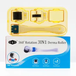 Rotacja 360 stopni 3 w 1 Microneedle Roller 600/240 Igły Mikroneedling Skin Care Tool