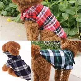 Plaid Cute Puppy Dogs Clothes Chien Charms Dog Vests Animal Shirt Pet Supplies Cat Apparels Thin Britain Style Summer 4lq C2