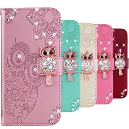 Cover 3D Owl Flip Leather Case till iPhone11Promax för iPhone 12 XS Max XR x 8 7 6 6splus se2020 plånboksladd capa