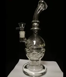 Tiktok Trump's Glass Fab Egg Glass Bongs 9.5 "インチSkull Bong Faberge Egn Water Pipe Glass DABドライボールオイルリグCARBキャップ14.4 mmジョイント