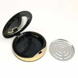Plastic Empty Eyeshadow Case Blusher Case Round Powder Cosmetic Compact Container Empty Beauty Packing Box