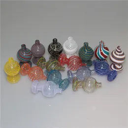 25mm od us color rökande glasbubbla kolhydrater för platt topp kvarts banger naglar vatten bongs rör dab riggar