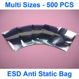 Multi Rozmiary 500 sztuk ESD Anti statyczna Torba Materiałowa Wielkość (szerokość 1,5 "do 3,5") x (Długość 3 "do 7.9") Pakowanie elektroniczne (40 - 90 mm) * (80 - 200 mm)