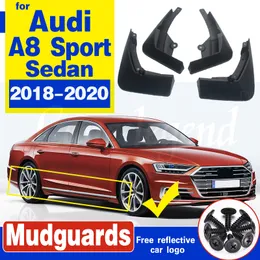 Dla Audi A8 D5 Błoto Flaps A8 Sport Mudguards Splash Guards Audi Car Fenders Auto Akcesoria 2018-2020 Przednie tylne błotunki