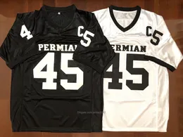 Mens Boobie Miles #45 Permian Movie Friday Night Lights Jerseys Ed White Black S-3xl Wysoka jakość