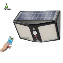 360LEDs Solar Lamp 2000LM PIR Motion Sensor Garden LED Light 3 Lighting Source Emergency Light with Hook Design Suit for Indoor