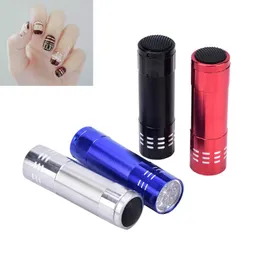 Nageltorkare AACAR 1PC 9 LED GEL TORKER UV LAMP Portable Mini för snabba Dry Cure Art Tools