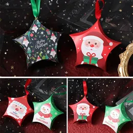 Neue kreative Papier Weihnachten Candy Box Star Candy Geschenktüte Anhänger Weihnachtstaschen Weihnachtsdekorationen 8style T2I51291