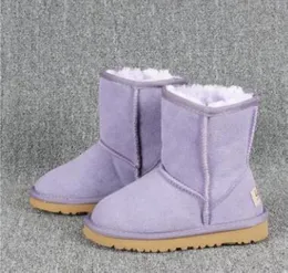 Hot Boots för män skor Pojkar och flickor Australien Style Barn Baby Snow Boots Vattentäta Slip-on Barn Vinter Ko Läderstövlar Märke XMAS