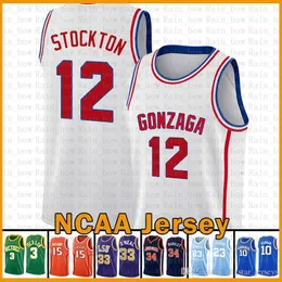 Gonzaga Bulldog High School Kawhi 2020 John 12 Stockton Leonard LeBron 23 James Basketball Jersey Dwyane 3 Wade University Stephen 30 Curry