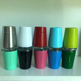 9oz 12oz Kids Tumblers Colors Stainless Steel Cups Lovely Small Tumbler Sippy Cup with Lid and Plastics Straw c02