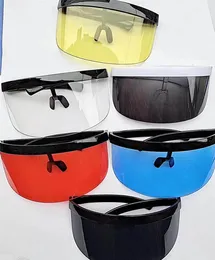 Безопасность Половина Face Shield козырек Солнцезащитные очки Открытый Предотвращение очки глаз Защитные маски защитная маска 10 цветов LJJK2468-1