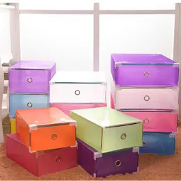 Zagęszczone pudełka do butów do przechowywania Plastikowe Przezroczyste Buty Pudełko Składane Dustoszczelne Szuflad Out Out Out Shoes Cabinet VT1437