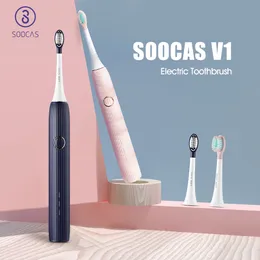 SOOCAS V1大人電動歯ブラシ超音波自動歯磨き防水歯ブラシ型-C充電式成体経口清潔