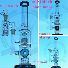 hookah full color Glass Bong perc Clear bottom waterpipes water pipes percolator beaker base