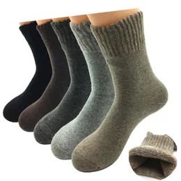 Men's Socks 5 Pairs/Lot Fashion Thick Wool Men Winter Cashmere Breathable Colors
