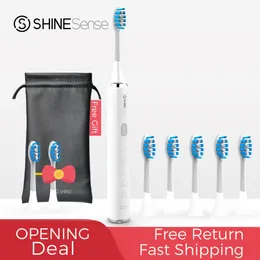 Shinesense Stb100 Sonic Electric Toothbrush Pincel de dente ultra-sônico dental recarregável com Caixa de viagem Cabeças para Xiaomi Mijia Mi