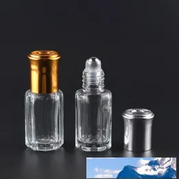3ml 6mlガラスエッセンシャルオイルトラベルボトル10ml 12mlの空のロール上の詰め替え可能な香水瓶スチールローラーボールボールの容器30pcs