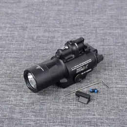 مصباح LED التكتيكي X400 Ultra Flashlight مع مشهد ليزر أحمر مناسب 20 ملم سكة حديد