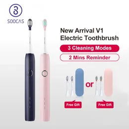 SOOCAS V1 Elektrische Zahnbürste Sonic Ultraschall automatische Zahnbürste Typ-C wiederaufladbare wasserdichte Zahnbürste Erwachsene Zahnreinigung