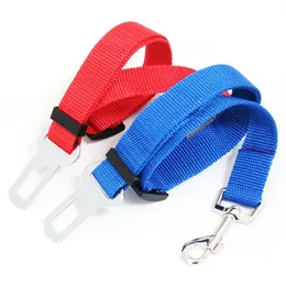 Hot Sale 6 cores Assento Dog Cat Safety Car Belt Harness Pet Puppy ajustável Pup Hound Veículo Cinto de segurança Leash chumbo para cães LX2882
